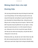 Những thách thức cho một thương hiệu