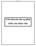 5 lời khuyên cho sự phát triển của nhân viên