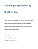 Các công cụ phân tích kỹ thuật cơ bản