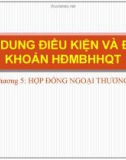 NỘI DUNG ĐIỀU KIỆN VÀ ĐIỀU KHOẢN HĐMBHHQT