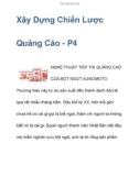 Xây Dựng Chiến Lược Quảng Cáo - P4