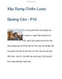 Xây Dựng Chiến Lược Quảng Cáo - P10