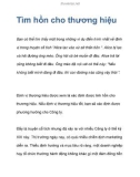 Tìm hồn cho thương hiệu công ty