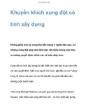 Cách khuyến khích xung đột có tính xây dựng