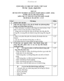 Đáp án đề thi tốt nghiệp cao đẳng nghề khóa 3 (2009-2012) - Nghề: Quản trị nhà hàng - Môn thi: Lý thuyết chuyên môn nghề - Mã đề thi: ĐA QTNH-LT35