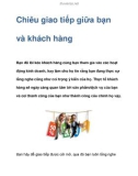 Chiêu giao tiếp giữa bạn và khách hàng