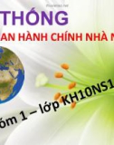 HỆ THỐNG CƠ QUAN HÀNH CHÍNH NHÀ NƯỚC