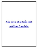 Các bước phát triển một mô hình franchise