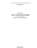 Bài giảng Quản trị doanh nghiệp - Trường ĐH Công nghiệp Quảng Ninh