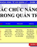 Các chức năng trong quản trị