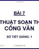 Bài giảng môn học Quản trị văn phòng: Chương 9.7 - TS. Nguyễn Nam Hà