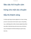 Sáu câu hỏi truyền cảm hứng cho câu chuyện tiếp thị thành công