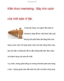 Kiến thức marketing: 7 tính cách của một sale vĩ đại