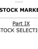 STOCK MARKET - STOCK SELECTION