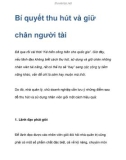 Bí quyết thu hút và giữ chân người tài