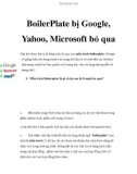 BoilerPlate bị Google, Yahoo, Microsoft bỏ qua