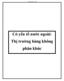 Có yếu tố nước ngoài: Thị trường hàng không phân khúc