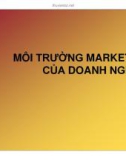 Chương 2b: Môi trường marketing của doanh nghiệp