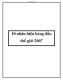 10 nhãn hiệu hàng đầu thế giới 2007