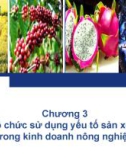 Bài giảng Quản trị kinh doanh nông nghiệp: Chương 3 - ThS. Nguyễn Hà Hưng