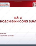 Bài giảng Quản trị tác nghiệp: Bài 3 - Ths. Trần Mạnh Linh