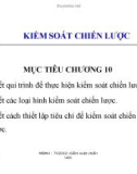 Bài giảng Quản trị chiến lược: Chương 10 - Nguyễn Đình Hòa