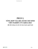 Tổng hợp hướng dẫn và kỹ năng học tập và nghiên cứu dành cho sinh viên: Phần 2