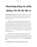 Marketing bằng tin nhắn những vấn đề cần đặt ra