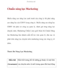 Chuẩn năng lực Marketing