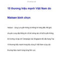 10 thương hiệu mạnh Việt Nam do Nielsen