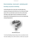 Brand marketing - brand audit - marketing audit branding và product marketing