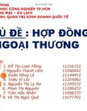 HỢP ĐỒNG NGOẠI THƯƠNG MUA BÁN