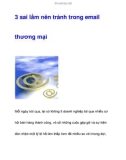 Ba sai lầm nên tránh trong email thương mại