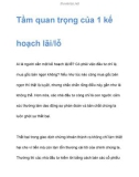 Tầm quan trọng của 1 kế hoạch lãi hay lỗ