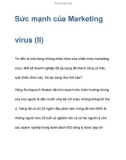 Sức mạnh của Marketing virus (II)