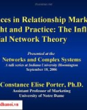 Advances in Relationship Marketing Thought and Practice: The Influence of Social Network Theory