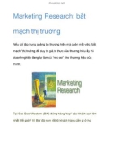 Marketing Research: bắt mạch thị trường