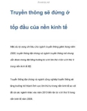 Truyền thông sẽ đứng ở tốp đầu của nền kinh tế