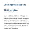 Đi tìm nguyên nhân của TTCK sụt giảm