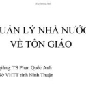 Bài giảng Quản lý Nhà nước về tôn giáo