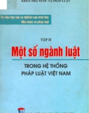 Tập 2: Một số ngành luật trong hệ thống pháp luật Việt Nam - Nghiên cứu môn học Nhà nước và pháp luật: Phần 1