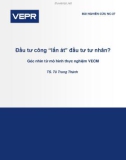 Đầu tư công “lấn át” đầu tư tư nhân? Góc nhìn từ mô hình thực nghiệm VECM