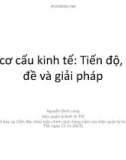 Bài giảng Tái cơ cấu kinh tế - Tiến độ, vấn đề và giải pháp - Nguyễn Đình Cung