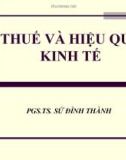 Bài giảng tài chính công chương : Thuế và hiệu quả kinh tế - PGS.TS. Sử Đình Thành