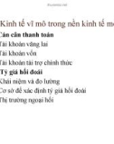 Bài giảng Kinh tế vĩ mô (ĐH Ngoại thương) - Bài 10 Kinh tế vĩ mô trong nền kinh tế mở