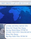 Bài giảng Ứng dụng MSP trong lập và quản lý tiến độ: Phần 2a - Nguyễn Thanh Tùng