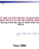 Bài giảng Kỹ thuật xây dựng và ban hành văn bản quản lý hành chính Nhà nước: Chương 8 - ThS. Tạ Thị Thanh Tâm