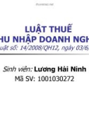 Tài liệu về Luật Thuế thu nhập doanh nghiệp