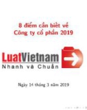 8 điểm cần biết về công ty cổ phần năm 2019