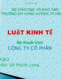 Bài thuyết trình: Công ty cổ phần